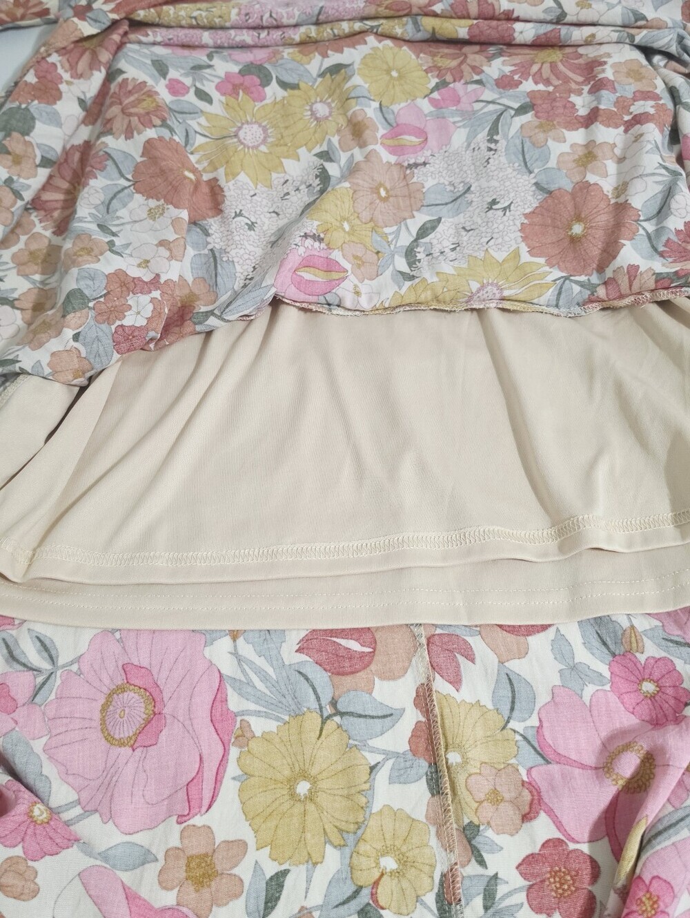 Entro Floral Maxi Dress Women Medium Boho Cottagecore 3/4 Sleeve V Neck Lined - Picture 11 of 11